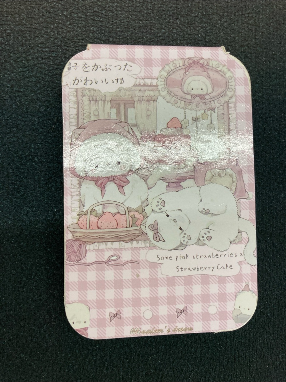 Pink Strawberry Kitty Small Pets Bedding Accent